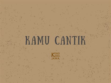 CANTIK BAHASA JAWA bernilai jual pilihan untuk pendengar musik film image 1