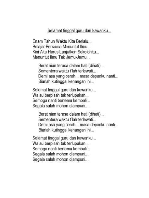 LIRIK LAGU SELAMAT TINGGAL GURU DAN KAWAN KU Canva Video jembut — banyak dipesan image 5